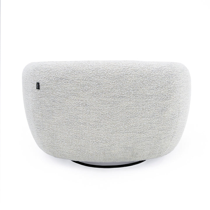 Omaha - Modern Swivel Off White Fabric Chair