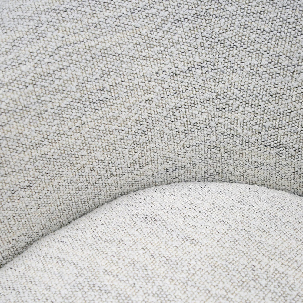 Omaha - Modern Swivel Off White Fabric Chair - View 4