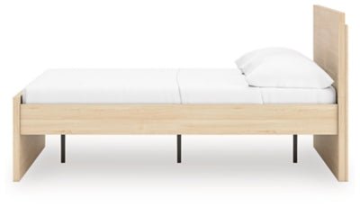 Onita Full Panel Platform Bed - Light Brown Panel Bed modern furniture Contempo Furniture