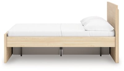 Onita Full Panel Platform Bed with 1 Side Storage - Light Brown Storage Bed modern furniture Contempo Furniture