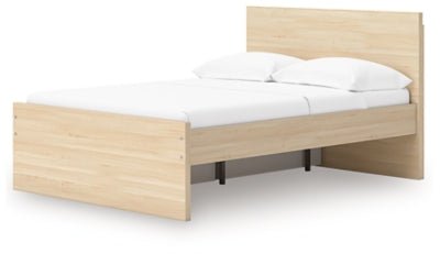 Onita Full Panel Platform Bed with 1 Side Storage - Light Brown Storage Bed modern furniture Contempo Furniture