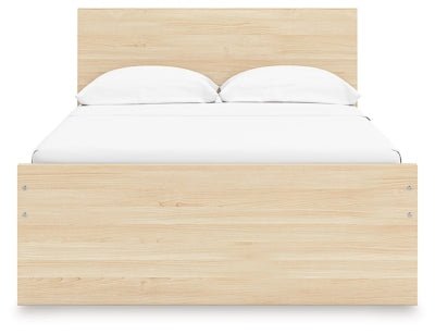Onita Full Panel Platform Bed with 1 Side Storage - Light Brown Storage Bed modern furniture Contempo Furniture
