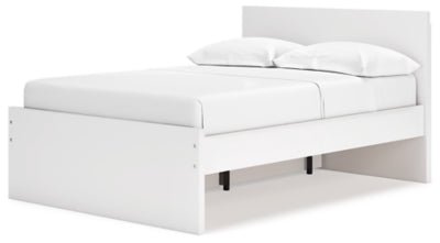Onita Full Panel Platform Bed with 1 Side Storage - White Storage Bed modern furniture Contempo Furniture