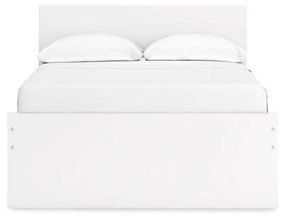 Onita Full Panel Platform Bed with 1 Side Storage - White Storage Bed modern furniture Contempo Furniture