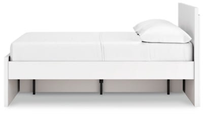 Onita Full Panel Platform Bed with 1 Side Storage - White Storage Bed modern furniture Contempo Furniture