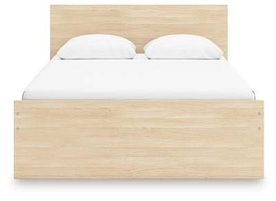 Onita Full Panel Platform Bed with 2 Side Storage - Light Brown Storage Bed modern furniture Contempo Furniture