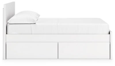Onita Full Panel Platform Bed with 2 Side Storage - White Storage Bed modern furniture Contempo Furniture