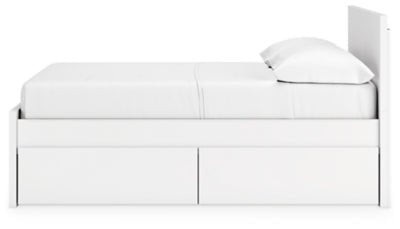 Onita Full Panel Platform Bed with 2 Side Storage - White Storage Bed modern furniture Contempo Furniture