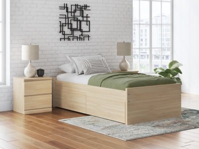 Onita Full Platform Bed - Light Brown Platform Bed modern furniture Contempo Furniture