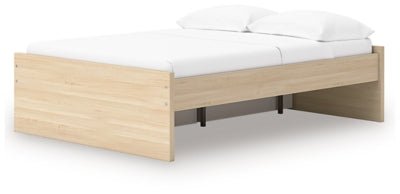 Onita Full Platform Bed with 1 Side Storage - Light Brown Storage Bed modern furniture Contempo Furniture