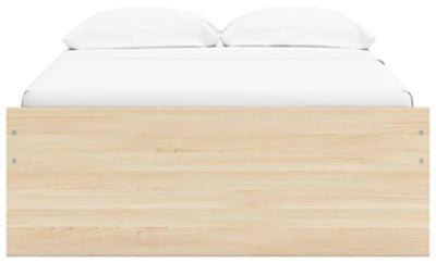 Onita Full Platform Bed with 1 Side Storage - Light Brown Storage Bed modern furniture Contempo Furniture