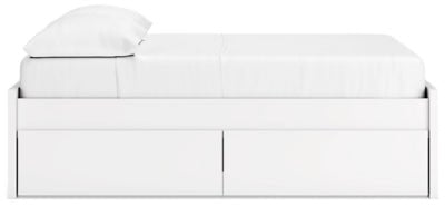 Onita Full Platform Bed with 1 Side Storage - White Storage Bed modern furniture Contempo Furniture