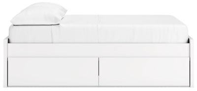 Onita Full Platform Bed with 1 Side Storage - White Storage Bed modern furniture Contempo Furniture