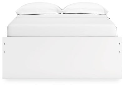 Onita Full Platform Bed with 1 Side Storage - White Storage Bed modern furniture Contempo Furniture