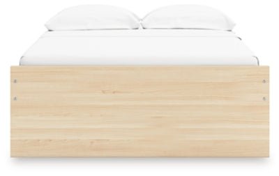 Onita Full Platform Bed with 2 Side Storage - Light Brown Storage Bed modern furniture Contempo Furniture