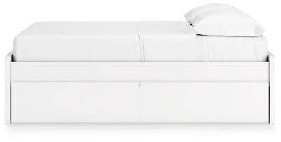 Onita Full Platform Bed with 2 Side Storage - White Storage Bed modern furniture Contempo Furniture