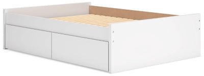 Onita Full Platform Bed with 2 Side Storage - White Storage Bed modern furniture Contempo Furniture