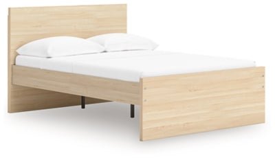 Onita King Panel Platform Bed - Light Brown Panel Bed modern furniture Contempo Furniture