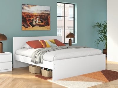 Onita King Panel Platform Bed - White Panel Bed modern furniture Contempo Furniture