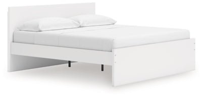 Onita King Panel Platform Bed - White Panel Bed modern furniture Contempo Furniture