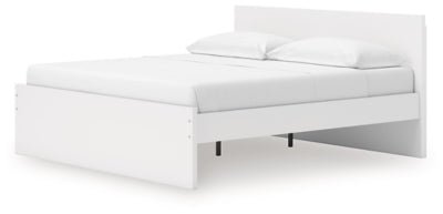 Onita King Panel Platform Bed - White Panel Bed modern furniture Contempo Furniture