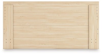 Onita King Panel Platform Bed with 1 Side Storage - Light Brown Storage Bed modern furniture Contempo Furniture