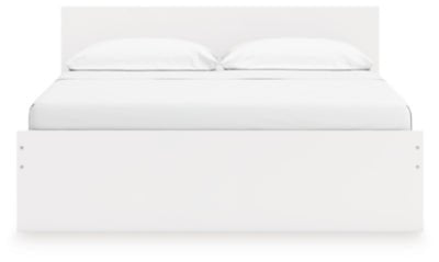 Onita King Panel Platform Bed with 2 Side Storage - White Storage Bed modern furniture Contempo Furniture