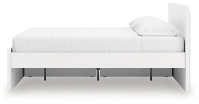 Onita King Panel Platform Bed with Storage - White Storage Bed modern furniture Contempo Furniture