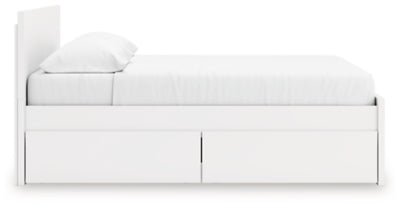 Onita King Panel Platform Bed with Storage - White Storage Bed modern furniture Contempo Furniture
