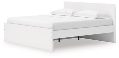 Onita King Panel Platform Bed with Storage - White Storage Bed modern furniture Contempo Furniture