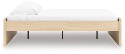 Onita King Platform Bed - Light Brown Platform Bed modern furniture Contempo Furniture