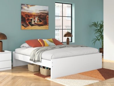 Onita King Platform Bed - White Platform Bed modern furniture Contempo Furniture