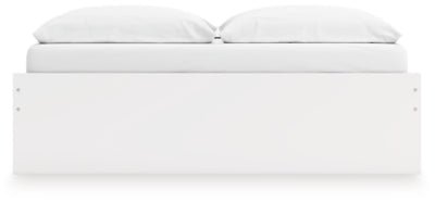 Onita King Platform Bed with 1 Side Storage - White Storage Bed modern furniture Contempo Furniture