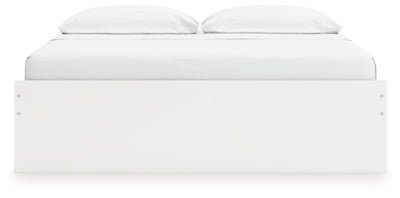 Onita King Platform Bed with 1 Side Storage - White Storage Bed modern furniture Contempo Furniture