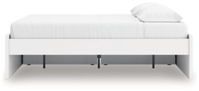 Onita King Platform Bed with 1 Side Storage - White Storage Bed modern furniture Contempo Furniture