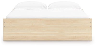 Onita King Platform Bed with 2 Side Storage - Light Brown Storage Bed modern furniture Contempo Furniture
