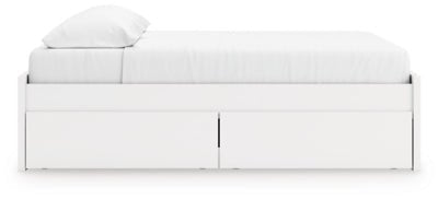 Onita King Platform Bed with 2 Side Storage - White Storage Bed modern furniture Contempo Furniture