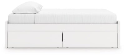 Onita King Platform Bed with 2 Side Storage - White Storage Bed modern furniture Contempo Furniture