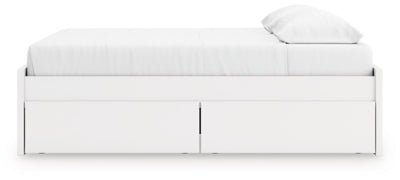 Onita King Platform Bed with 2 Side Storage - White Storage Bed modern furniture Contempo Furniture
