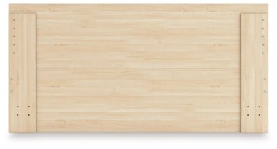 Onita Queen Panel Platform Bed - Light Brown Panel Bed modern furniture Contempo Furniture
