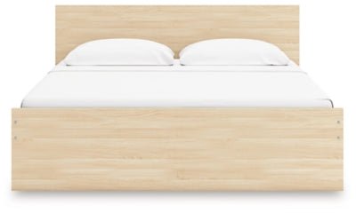 Onita Queen Panel Platform Bed - Light Brown Panel Bed modern furniture Contempo Furniture
