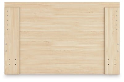 Onita Queen Panel Platform Bed with 1 Side Storage - Light Brown Storage Bed modern furniture Contempo Furniture