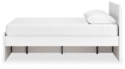 Onita Queen Panel Platform Bed with 1 Side Storage - White Storage Bed modern furniture Contempo Furniture