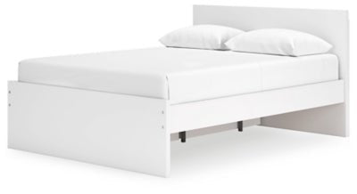 Onita Queen Panel Platform Bed with 1 Side Storage - White Storage Bed modern furniture Contempo Furniture