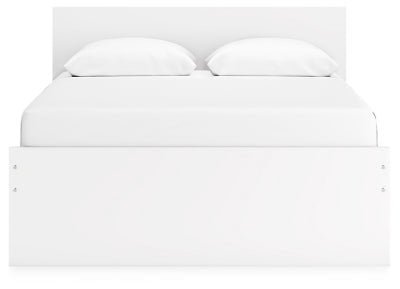 Onita Queen Panel Platform Bed with 2 Side Storage - White Storage Bed modern furniture Contempo Furniture