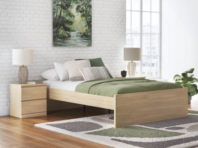 Onita Queen Platform Bed - Light Brown Platform Bed modern furniture Contempo Furniture