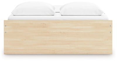 Onita Queen Platform Bed with 1 Side Storage - Light Brown Storage Bed modern furniture Contempo Furniture