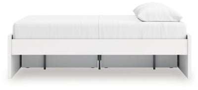 Onita Queen Platform Bed with 1 Side Storage - White Storage Bed modern furniture Contempo Furniture