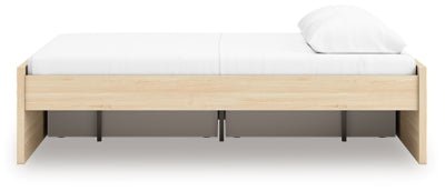 Onita Queen Platform Bed with 2 Side Storage - Light Brown Storage Bed modern furniture Contempo Furniture