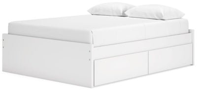 Onita Queen Platform Bed with 2 Side Storage - White Storage Bed modern furniture Contempo Furniture